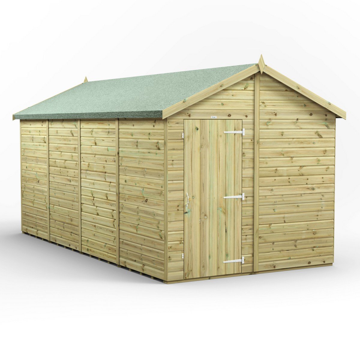 Powersheds Apex Roof Premium Windowless Single Door Garden Shed 16ft x 8ft Price Comparisons | Compare The Build