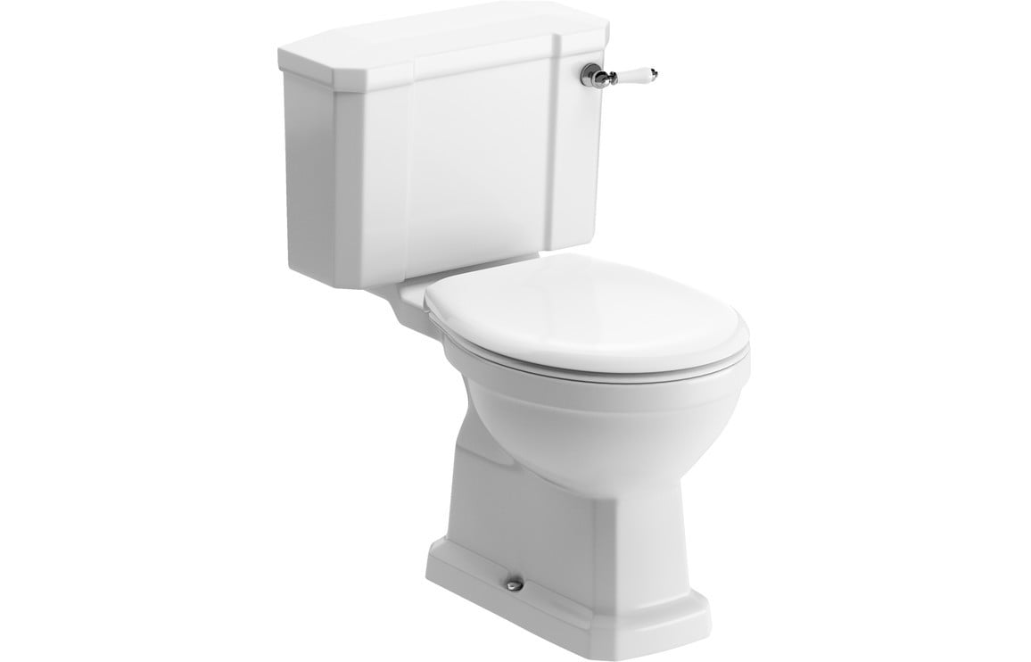 Gloucester Close Coupled WC & Soft Close Toilet Seat - White Price Comparisons | Compare The Build