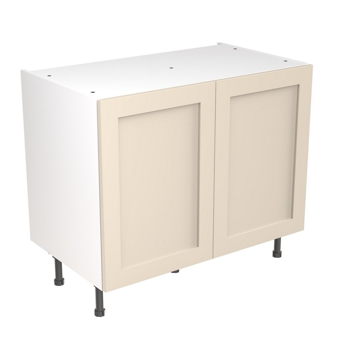 KitchenKit Flatpack Shaker Base Cabinet 1000mm - Ultra Matt Cashmere Price Comparisons | Compare The Build