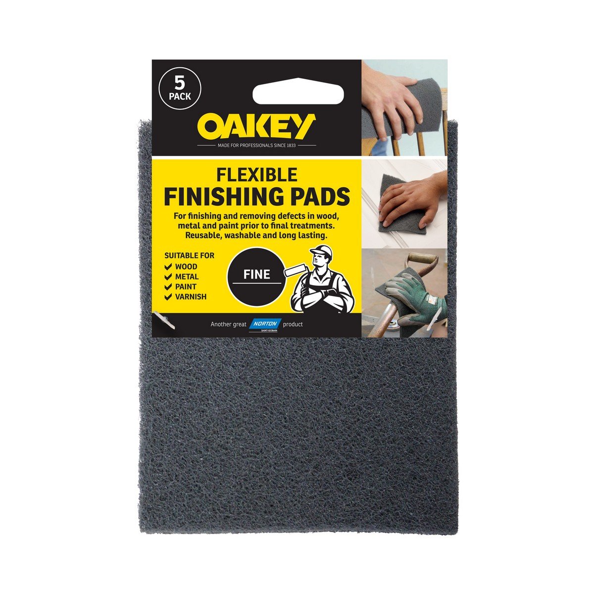 Oakey Preperation Nylon Pad - Grey (Pack of 5) Price Comparisons | Compare The Build