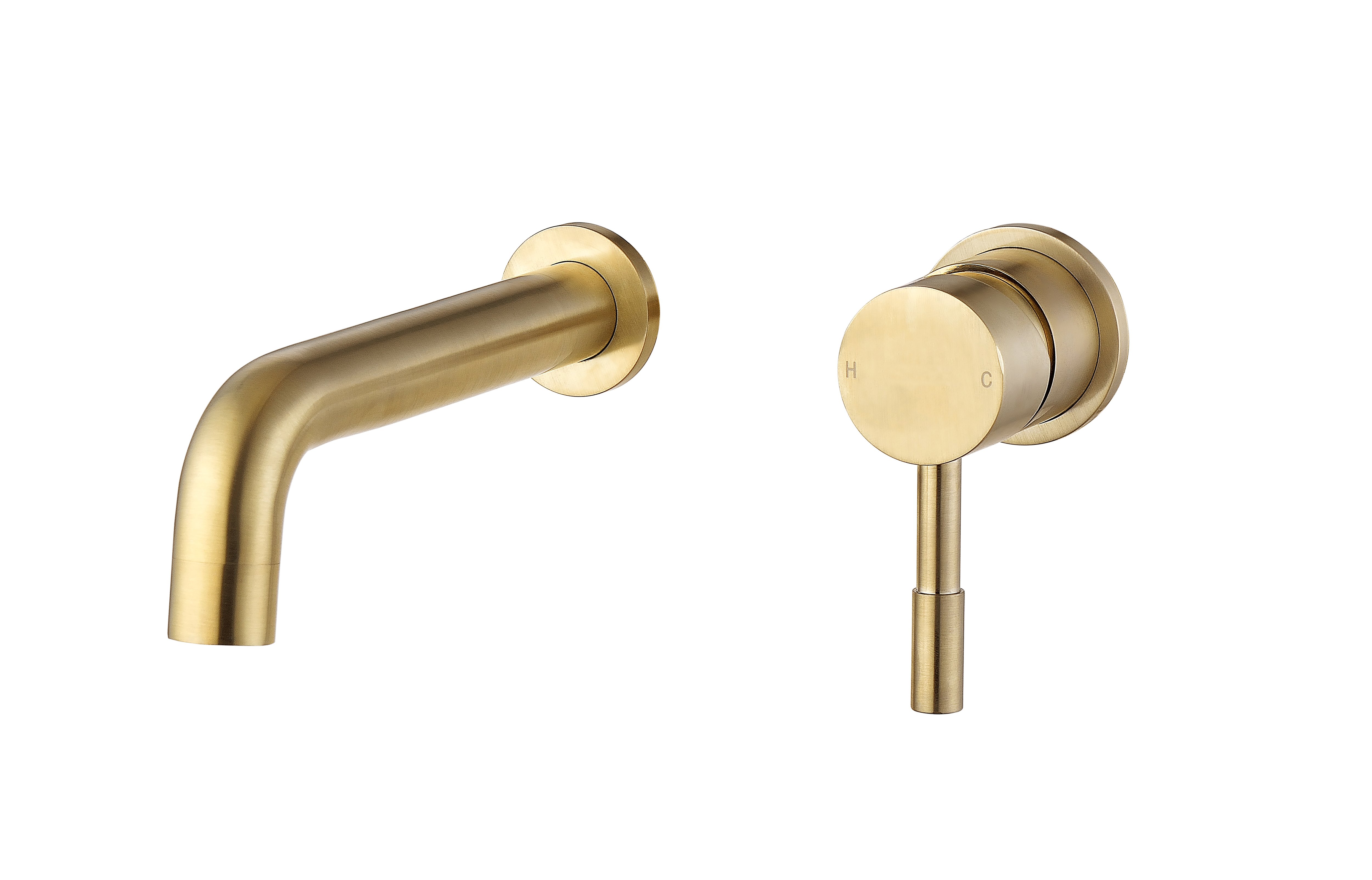 Cheddar Mono Wall Mounted Basin Tap - Brushed Brass Price Comparisons | Compare The Build