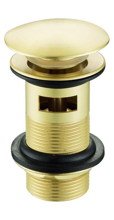 Slotted Mushroom Click Clack Basin Waste 1 1/4&quot; Brushed Brass Price Comparisons | Compare The Build
