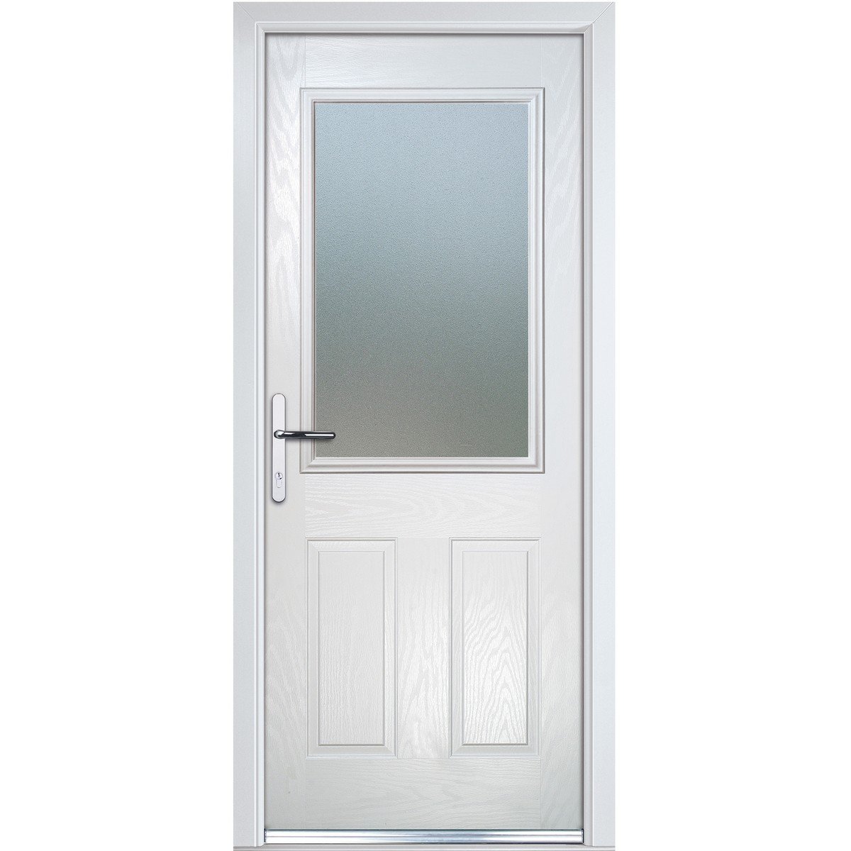 Crystal GRP Door 2 Panels with Glass (Right Hand) 920 x 2055mm Obscure - White Price Comparisons | Compare The Build