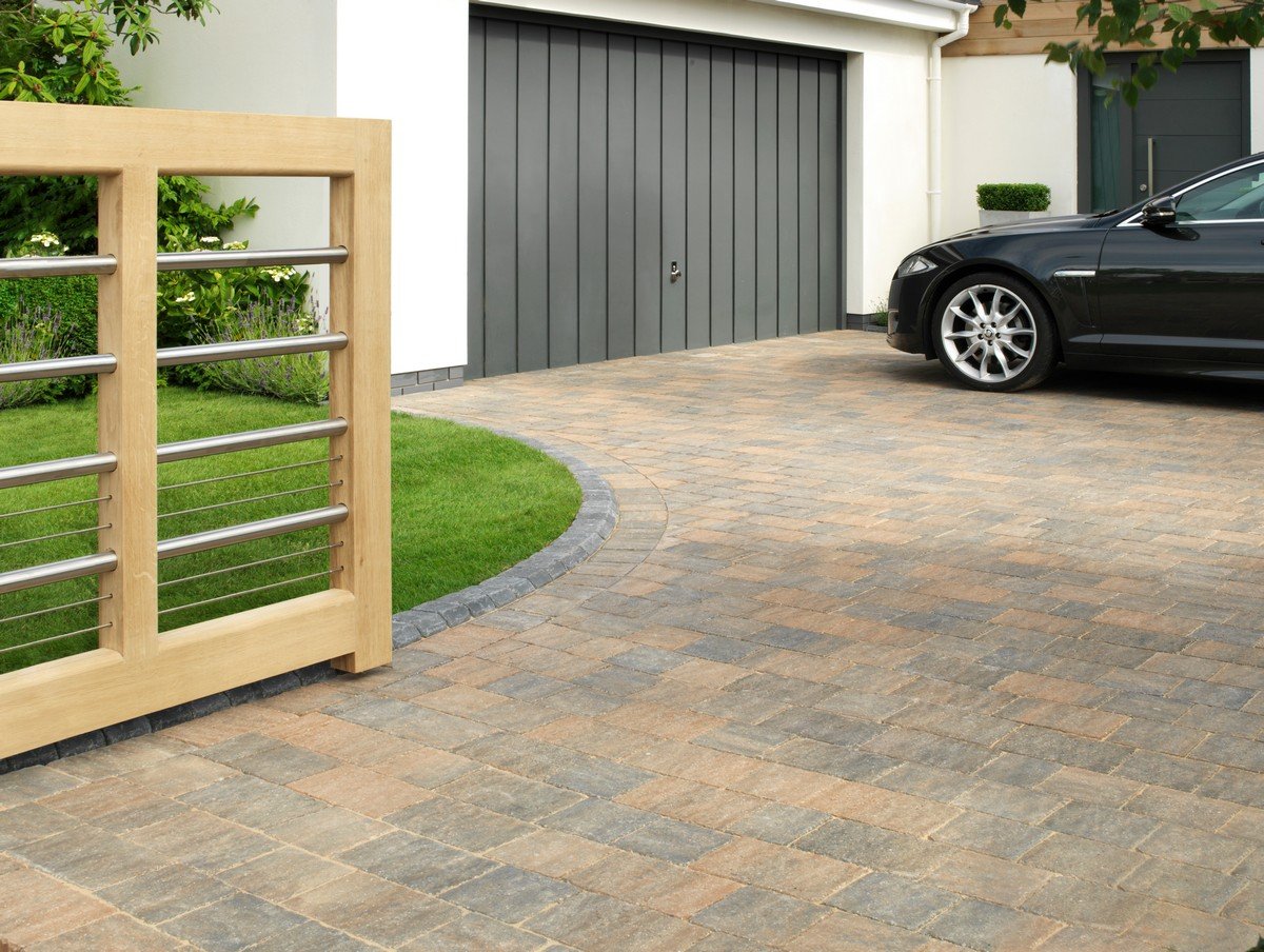 Trident Rumbled Block Paving 240 x 160 x 60mm - Burnt Ochre Price Comparisons | Compare The Build