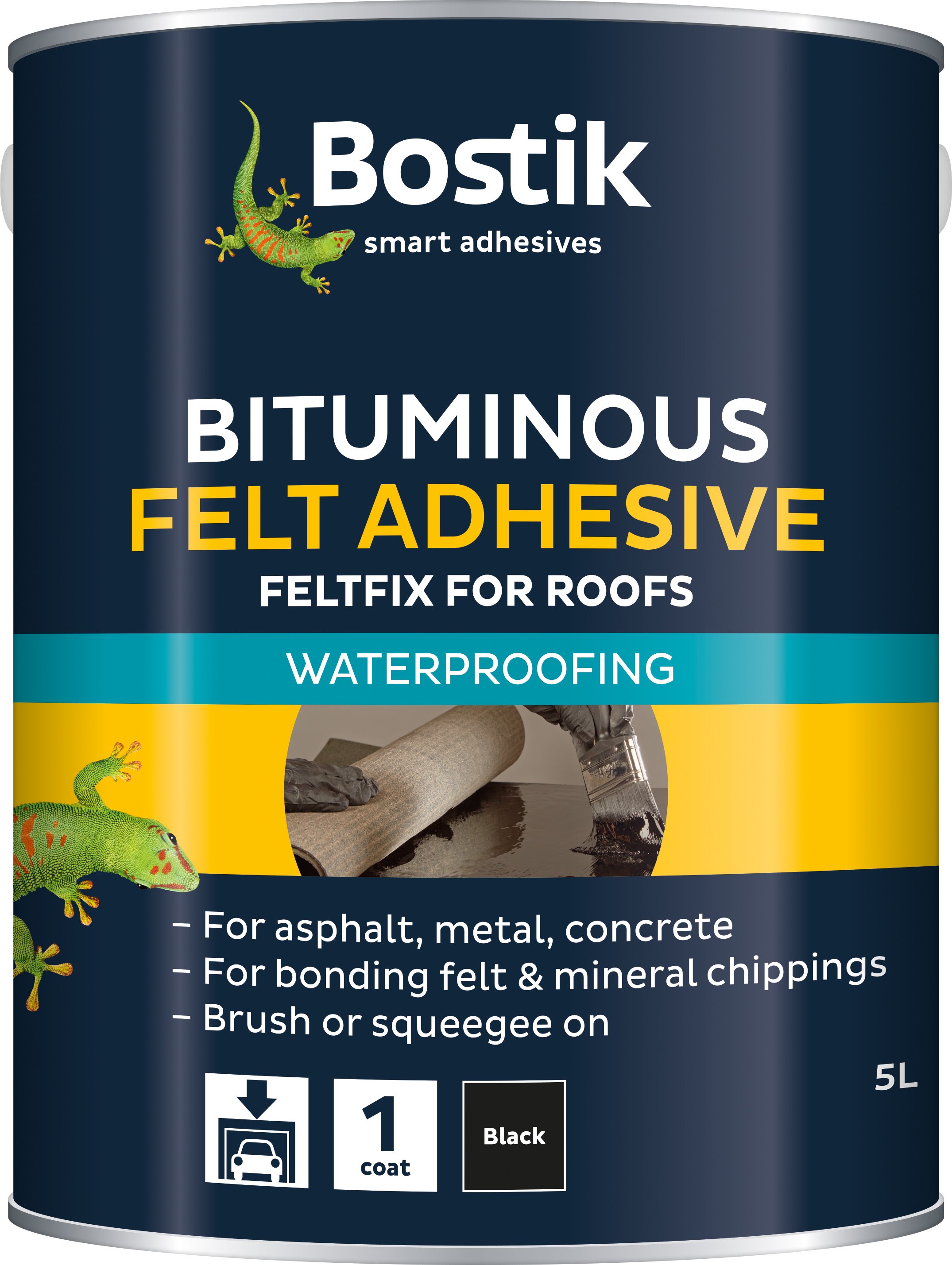 Cementone Feltfix Bitumen Roof Felt Adhesive 5ltr - Black Price Comparisons | Compare The Build