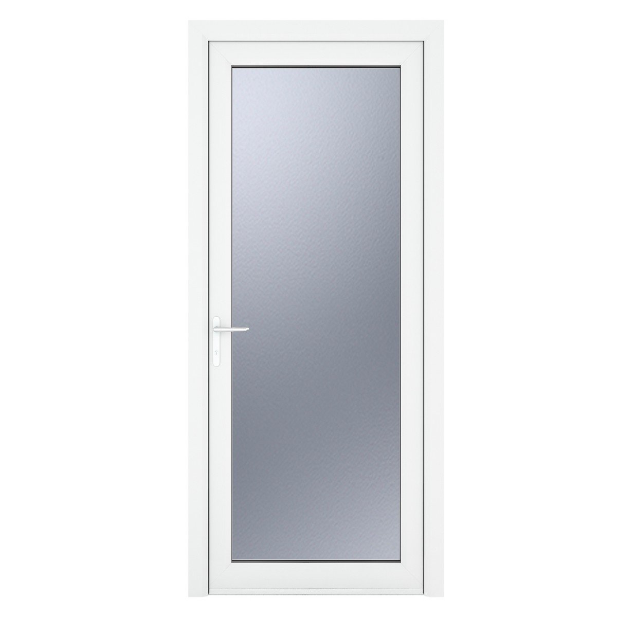 Crystal Triple Glazed Door Full Glass (Right Hand) 890 x 2090mm Obscure - White Price Comparisons | Compare The Build