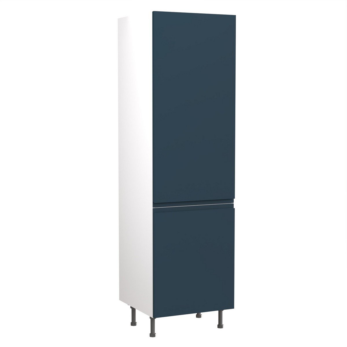 KitchenKit Flatpack J-Pull Tall Larder Cabinet 600mm - Ultra Matt Indigo Blue Price Comparisons | Compare The Build