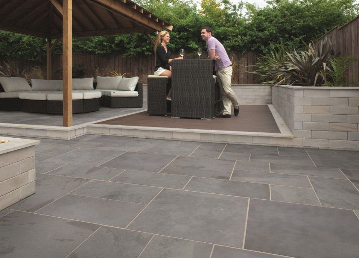 Casarta® Riven Slate Paving 810 x 405 x 20mm - Silver Grey (50 Pack) Price Comparisons | Compare The Build