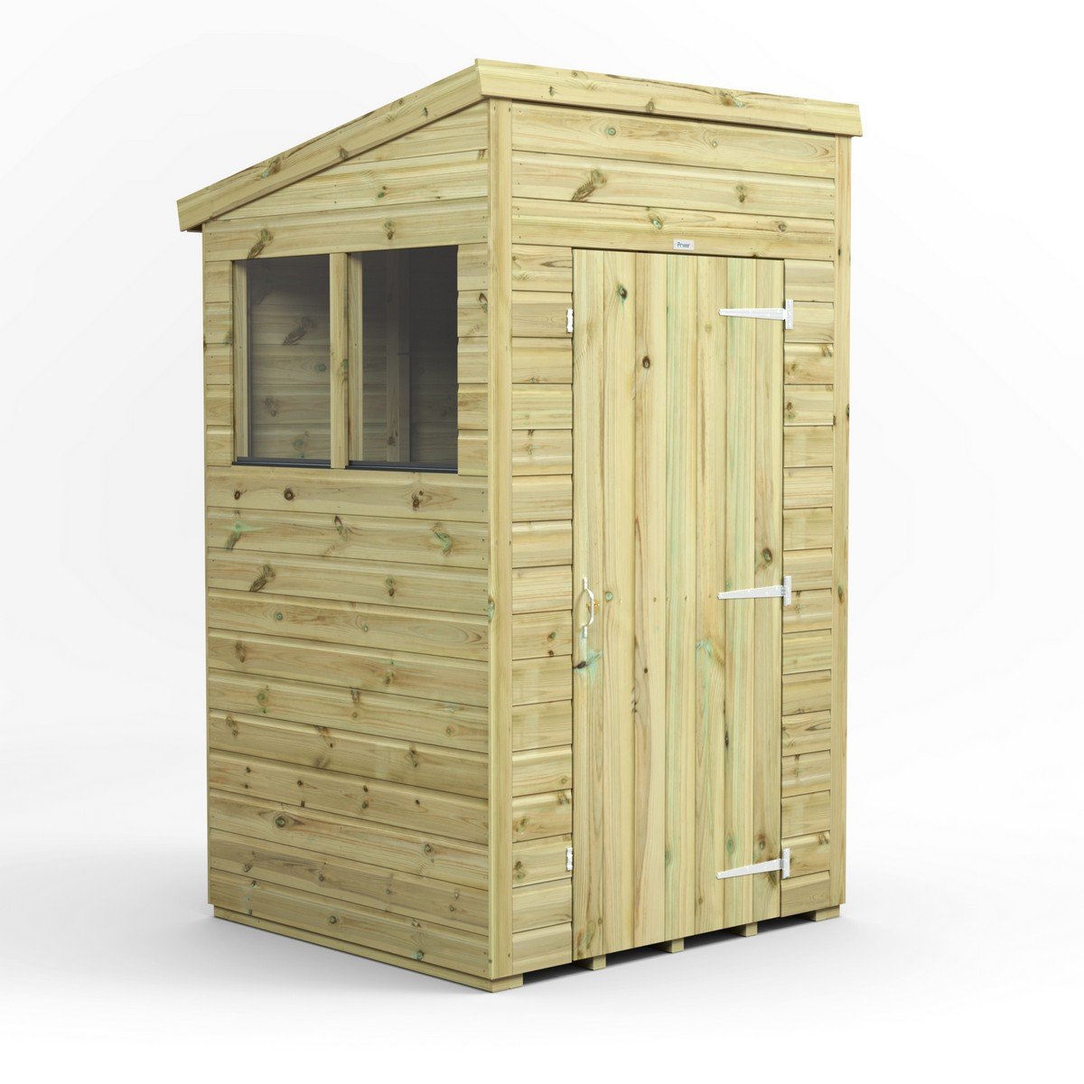 Powersheds Pent Roof Premium Single Door Garden Shed 4ft x 4ft Price Comparisons | Compare The Build