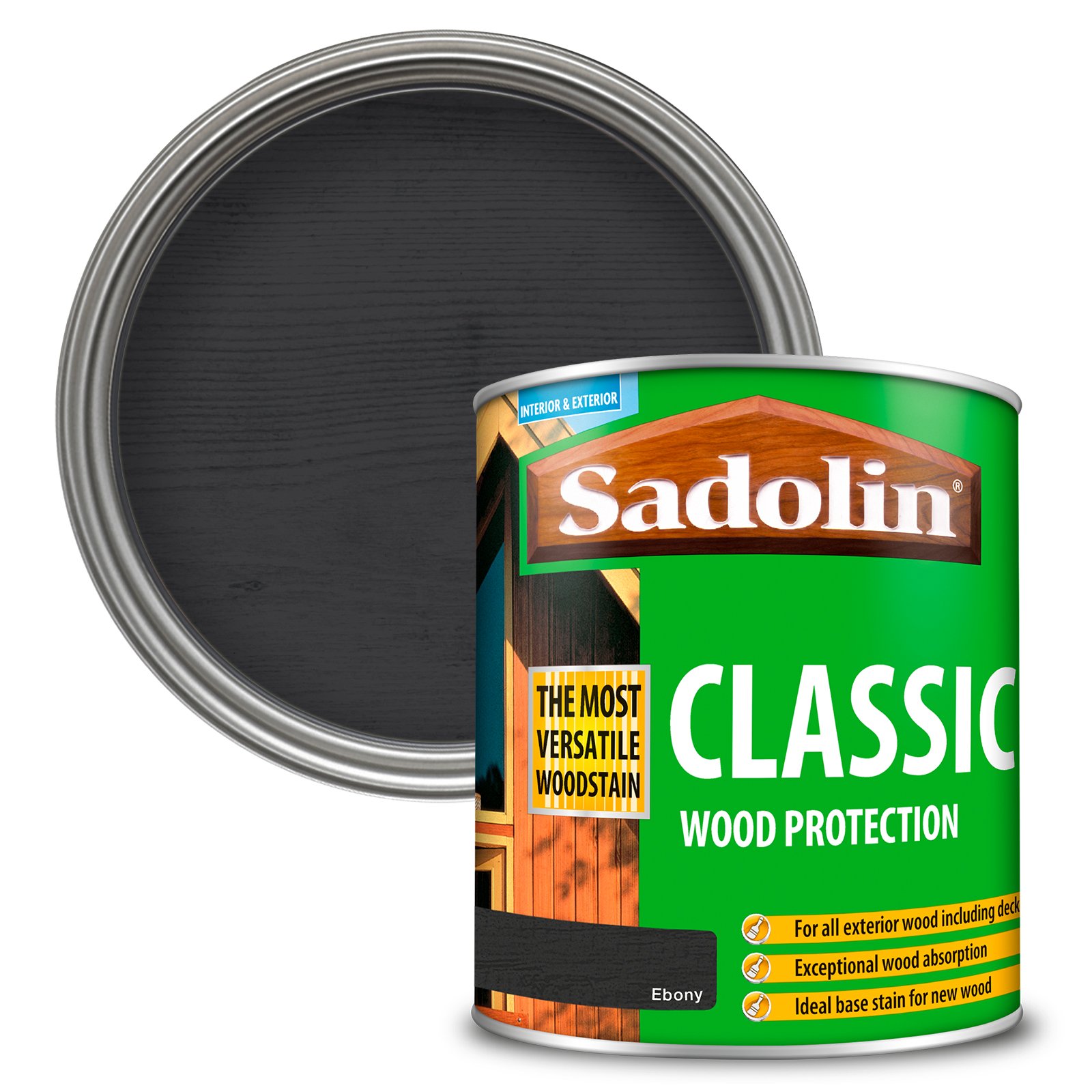 Sadolin Classic Woodstain 1ltr - Ebony Price Comparisons | Compare The Build